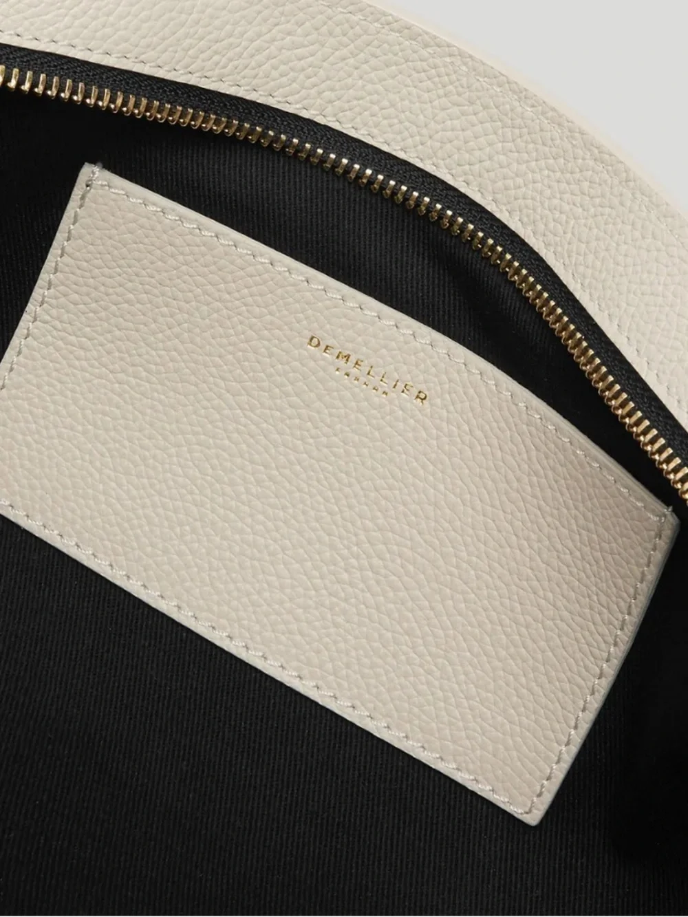 DeMellier London The New York Shoulder Bag Chalk White Grained Leather NWT